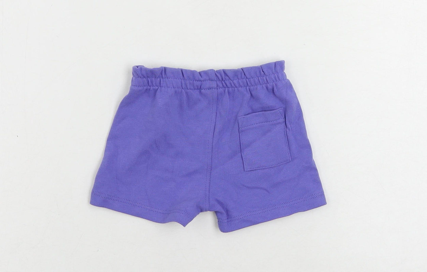 Marks and Spencer Baby Purple Cotton Cropped Trousers Size 0-3 Months