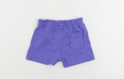 Marks and Spencer Baby Purple Cotton Cropped Trousers Size 0-3 Months