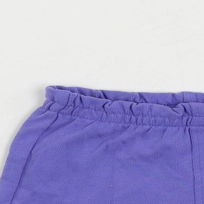 Marks and Spencer Baby Purple Cotton Cropped Trousers Size 0-3 Months