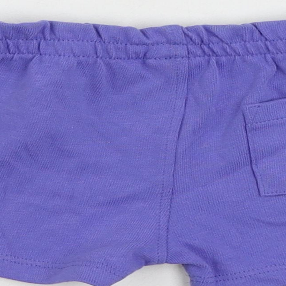 Marks and Spencer Baby Purple Cotton Cropped Trousers Size 0-3 Months