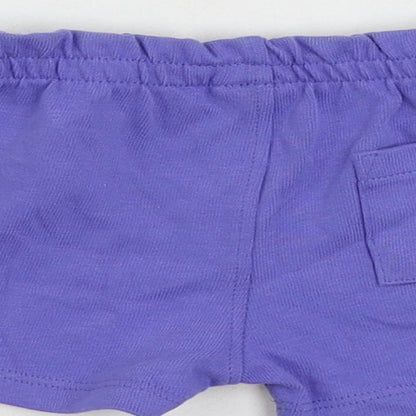 Marks and Spencer Baby Purple Cotton Cropped Trousers Size 0-3 Months