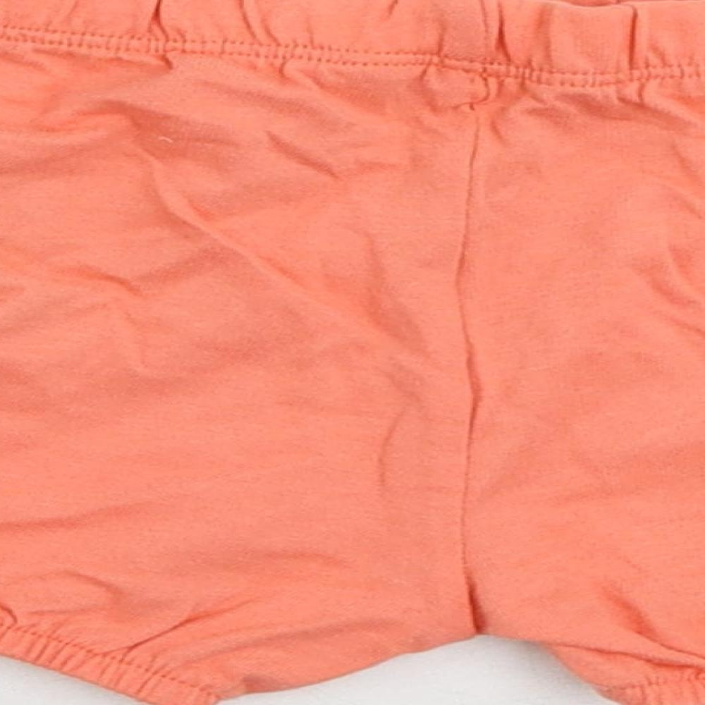 Marks and Spencer Baby Pink Cotton Cropped Trousers Size 3-6 Months Drawstring