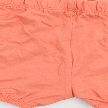 Marks and Spencer Baby Pink Cotton Cropped Trousers Size 3-6 Months Drawstring