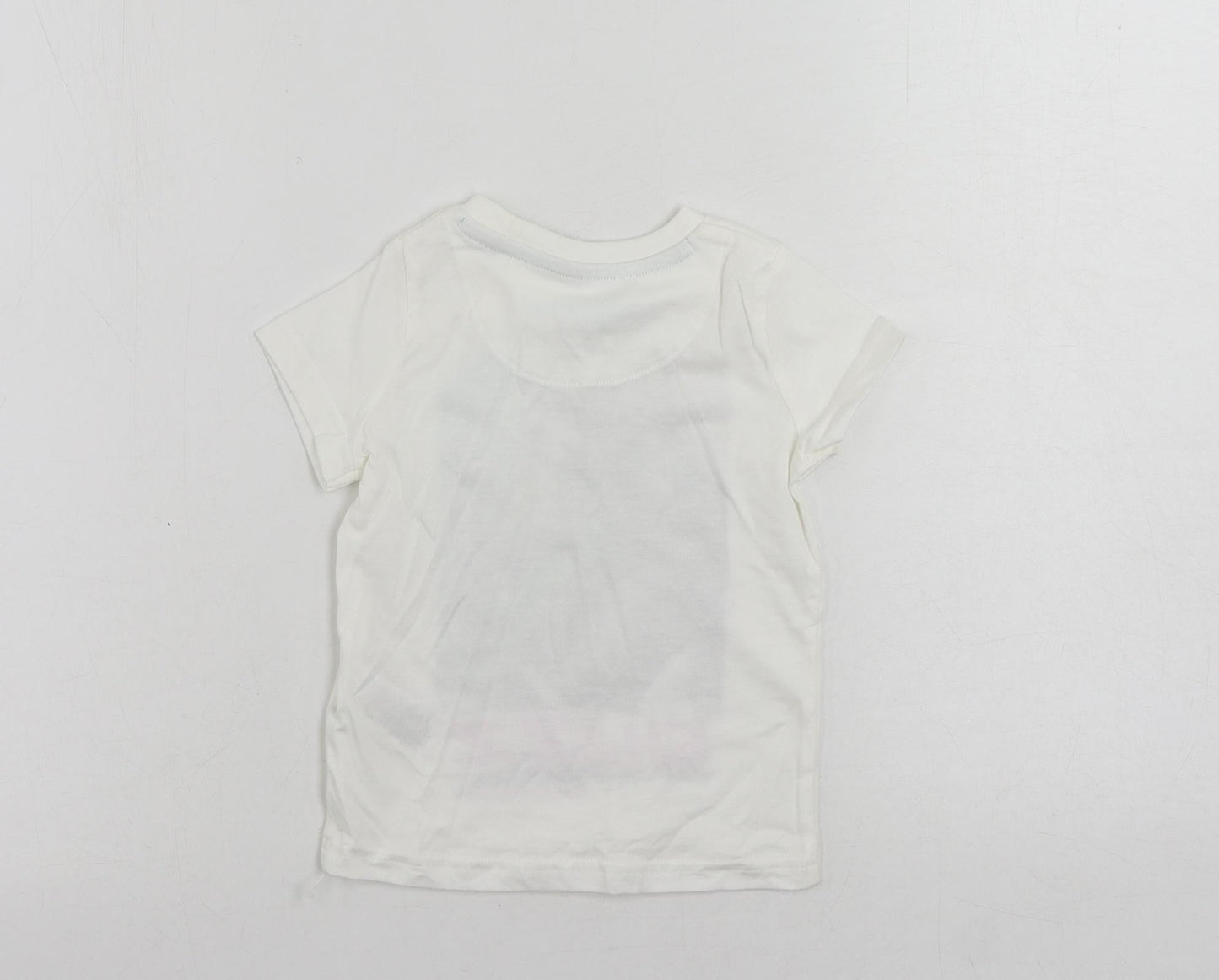 Marks and Spencer Baby White Cotton Pullover T-Shirt Size 18-24 Months Crew Neck Pullover - Disney Lightyear