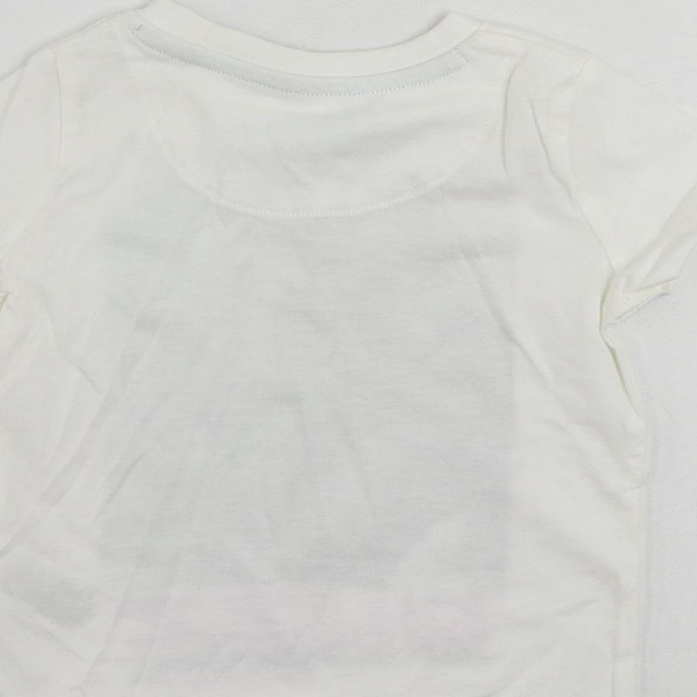 Marks and Spencer Baby White Cotton Pullover T-Shirt Size 18-24 Months Crew Neck Pullover - Disney Lightyear
