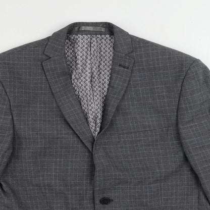 Mens UK Size 40 Limehaus Regular Grey Suit Jacket