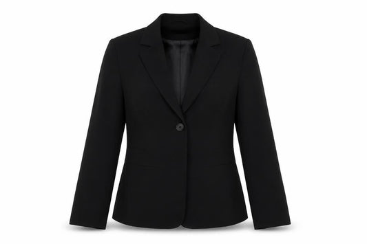 AMARANTO Womens Black Striped Jacket Blazer Size 12 Button