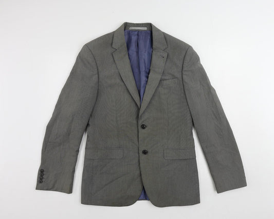 Mens UK Size 38 Burton Regular Grey Suit Jacket