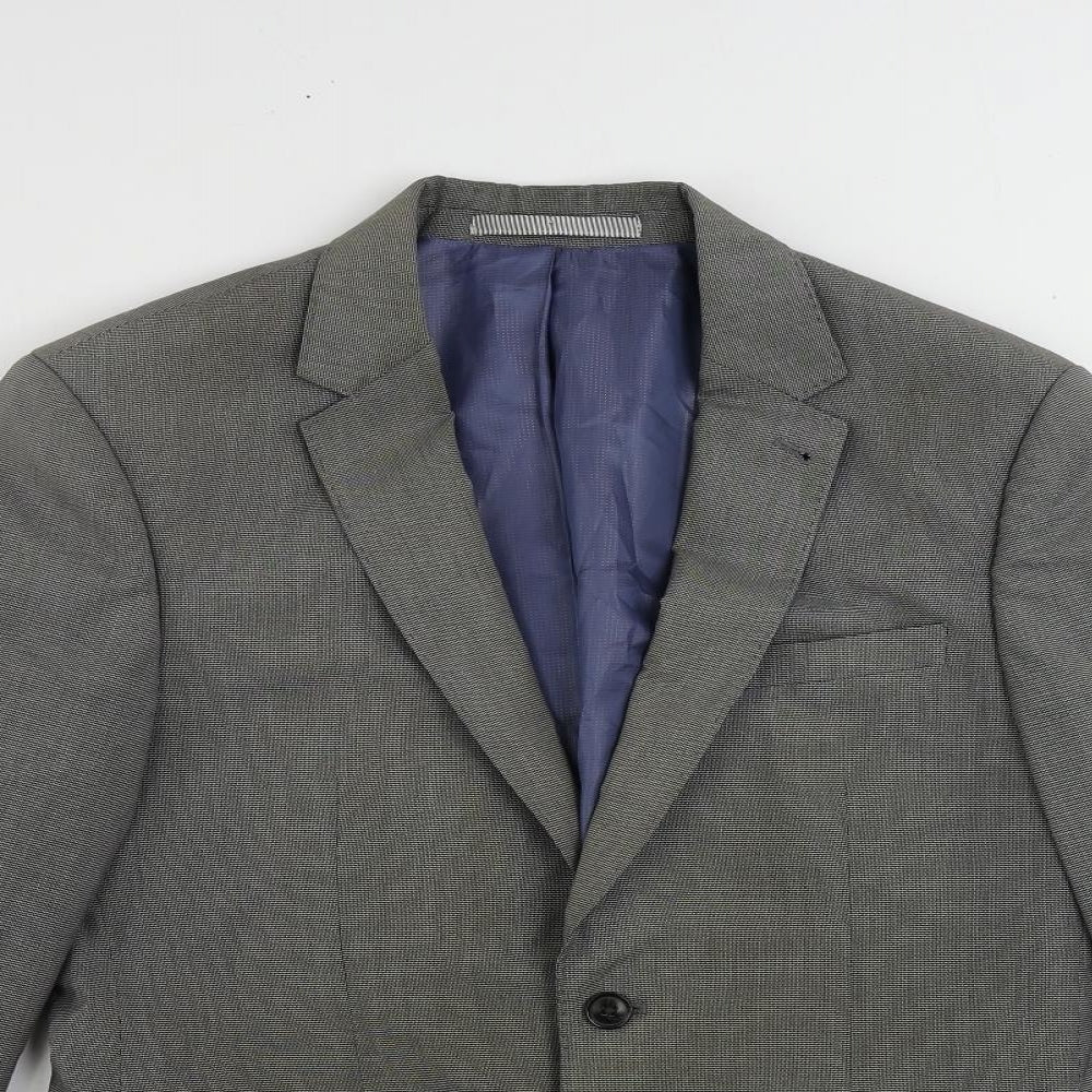 Mens UK Size 38 Burton Regular Grey Suit Jacket
