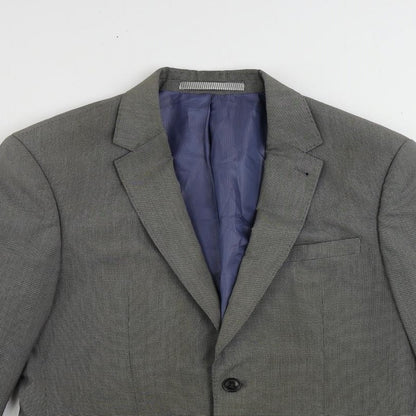 Mens UK Size 38 Burton Regular Grey Suit Jacket