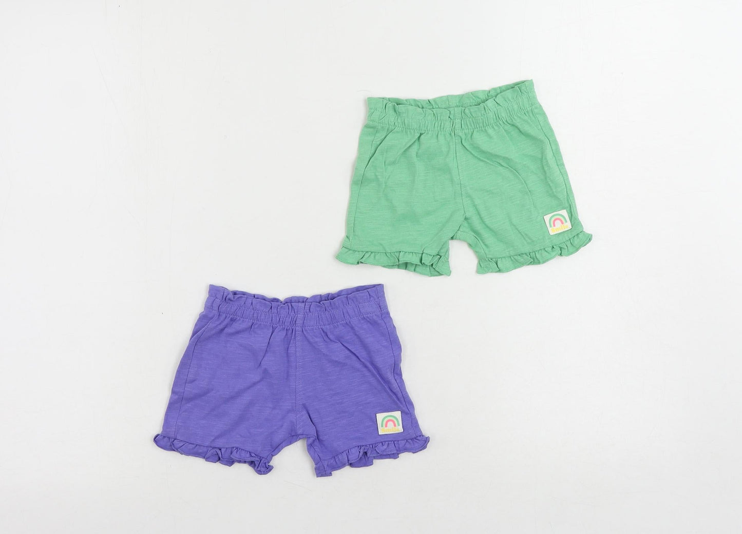 Marks and Spencer Baby Green Cotton Shorts Set Outfit/Set Size 3-6 Months