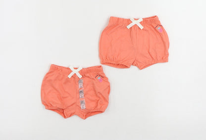 Marks and Spencer Baby Pink Cotton Shorts Set Outfit/Set Size 0-3 Months