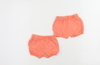 Marks and Spencer Baby Pink Cotton Shorts Set Outfit/Set Size 0-3 Months
