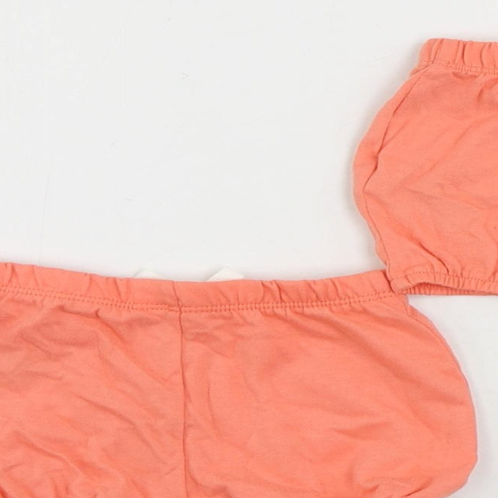 Marks and Spencer Baby Pink Cotton Shorts Set Outfit/Set Size 0-3 Months