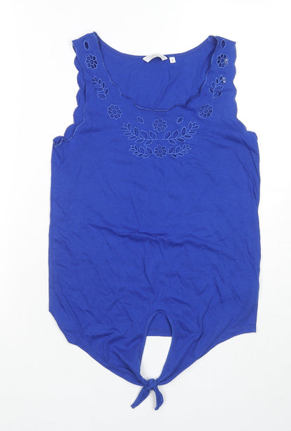 Womens UK Size 8 New Look Blue Basic Tank