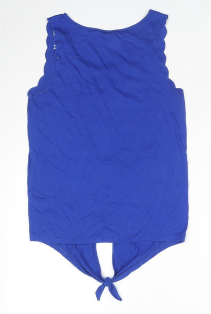 Womens UK Size 8 New Look Blue Basic Tank