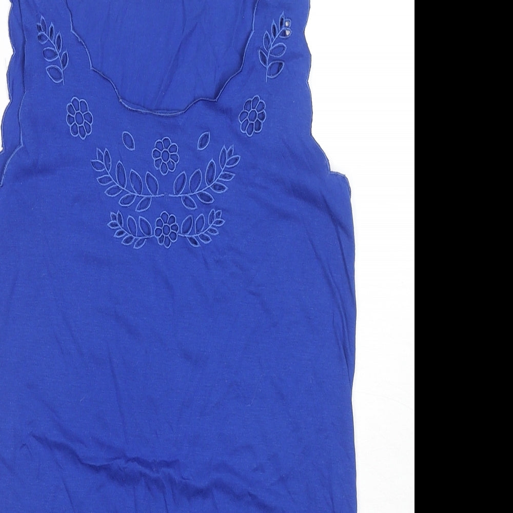 Womens UK Size 8 New Look Blue Basic Tank