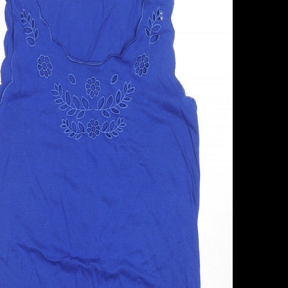 Womens UK Size 8 New Look Blue Basic Tank
