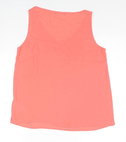 Womens UK Size 14 Marks and Spencer Orange Basic Tank