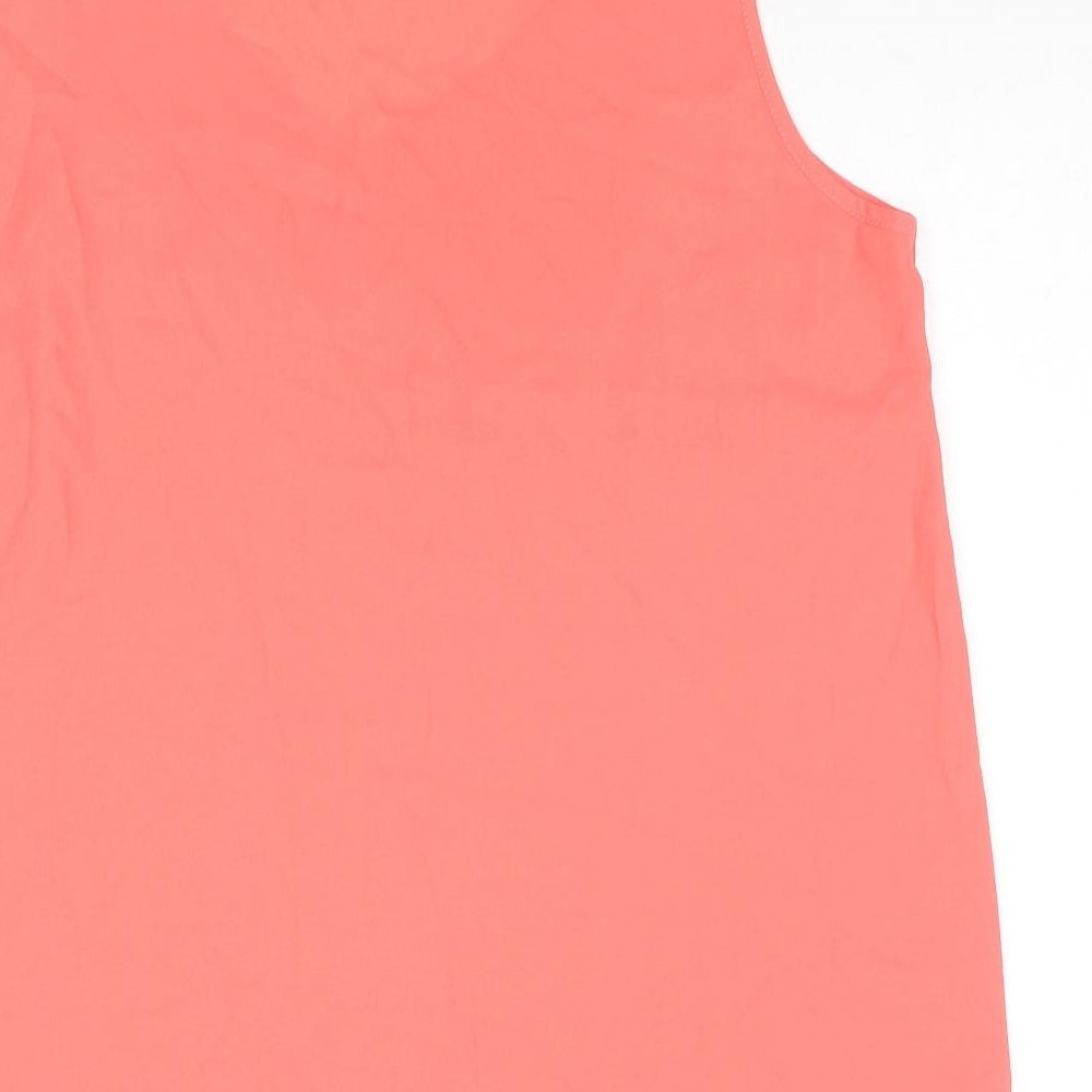 Womens UK Size 14 Marks and Spencer Orange Basic Tank