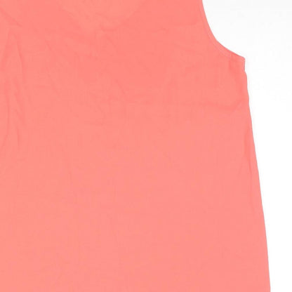 Womens UK Size 14 Marks and Spencer Orange Basic Tank