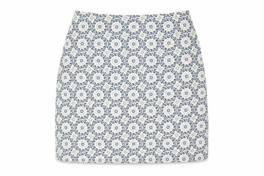 Ann Taylor Womens Multicoloured Floral Cotton A-Line Skirt Size 10 Zip