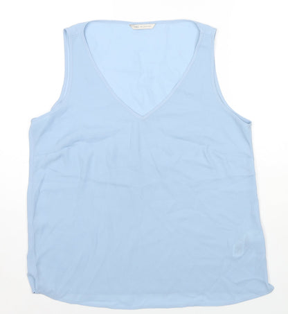 Womens UK Size 14 Marks and Spencer Blue Basic Tank