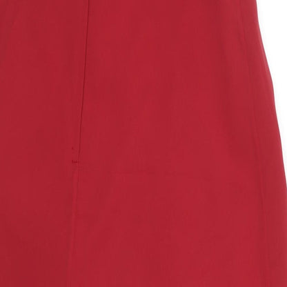 Imogene Holland Womens Red Polyester Ball Gown Size 14 Sweetheart Zip - Beaded Detail