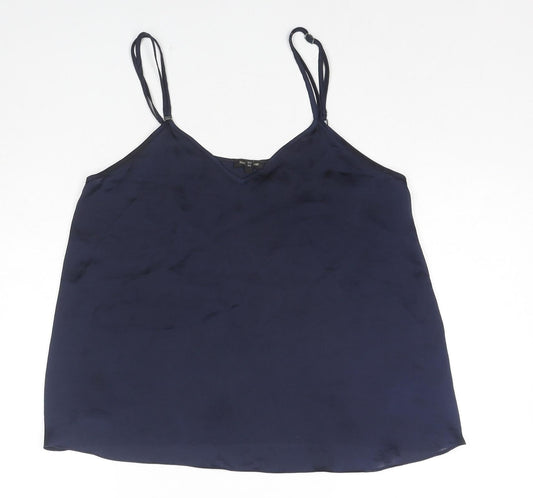 Womens UK Size 10 River Island Blue Camisole Tank