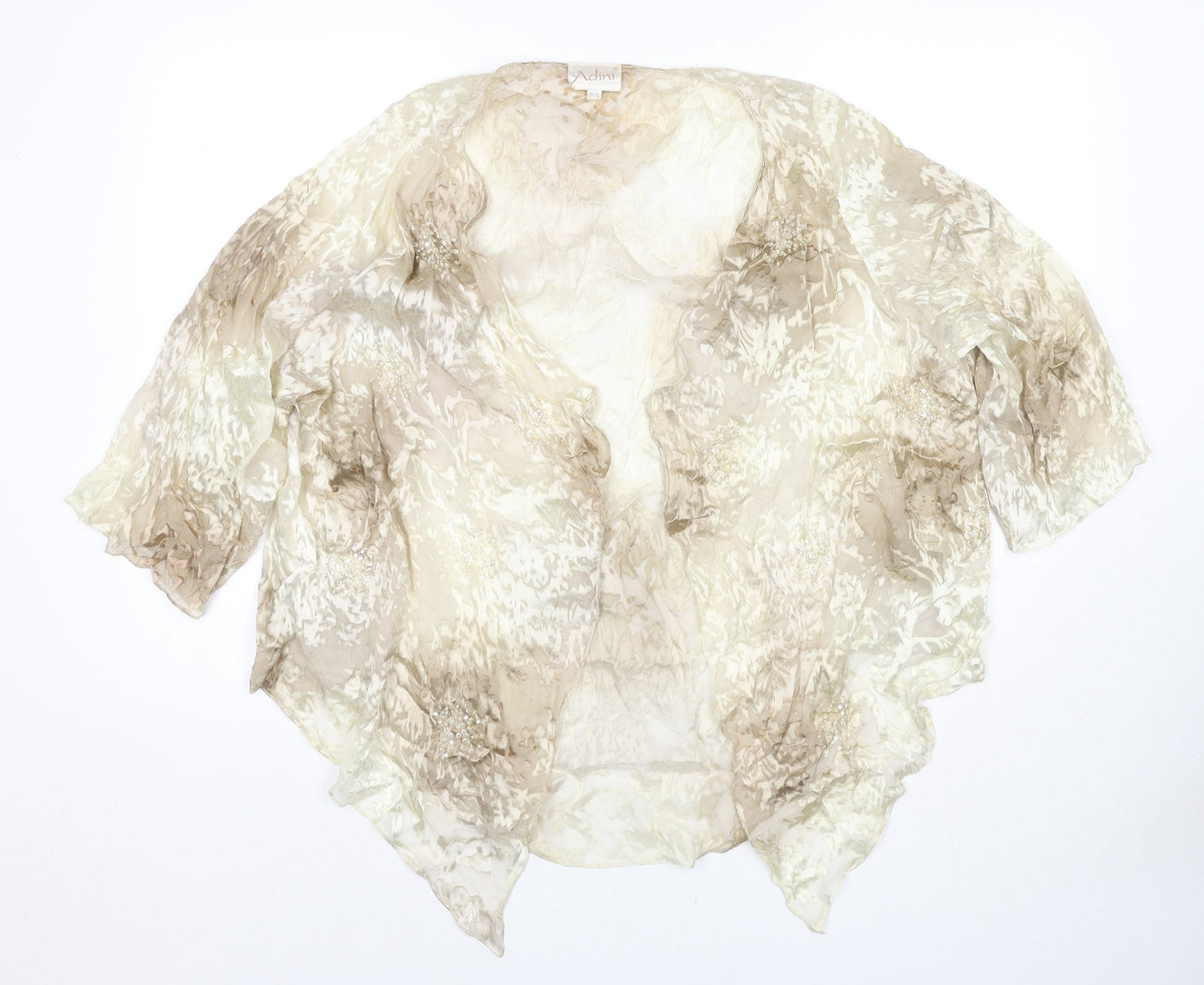 Womens UK Size M Adini Beige Kimono Blouse