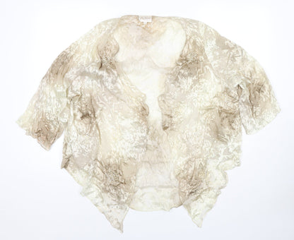Womens UK Size M Adini Beige Kimono Blouse