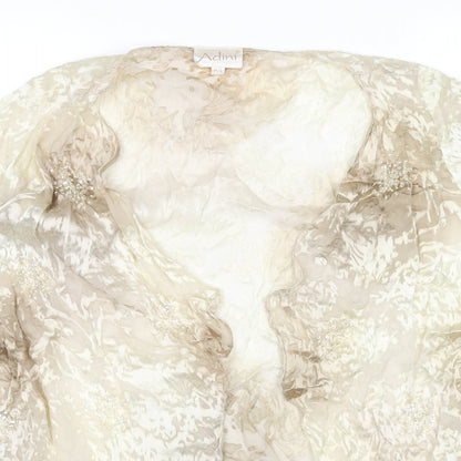 Womens UK Size M Adini Beige Kimono Blouse