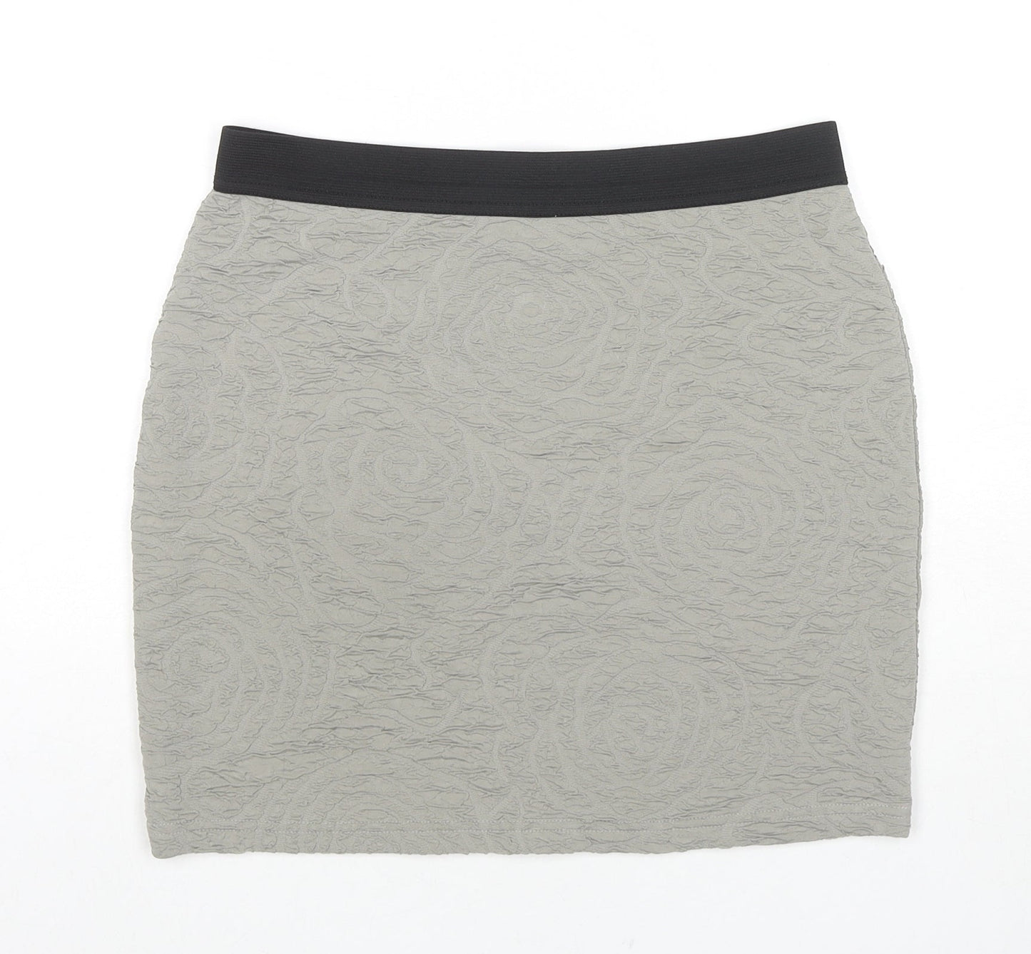 Silence + Noise Womens Green Geometric Viscose Mini Skirt Size M