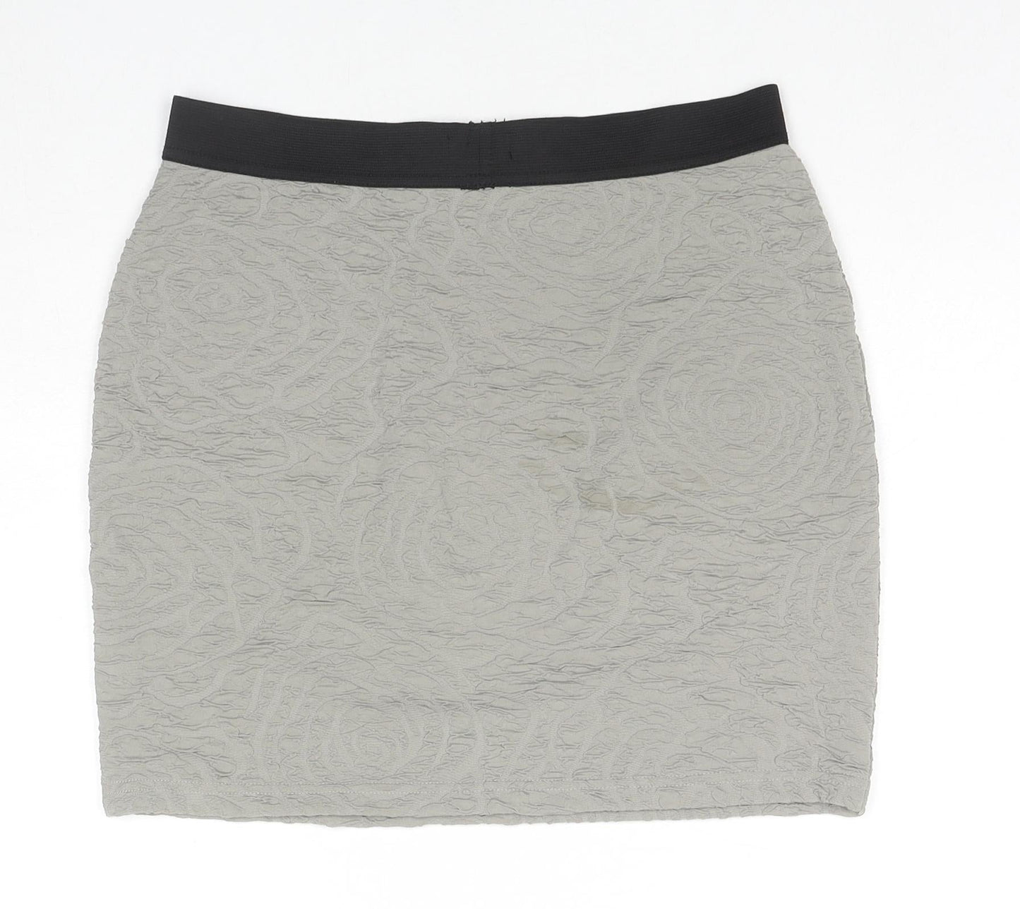 Silence + Noise Womens Green Geometric Viscose Mini Skirt Size M