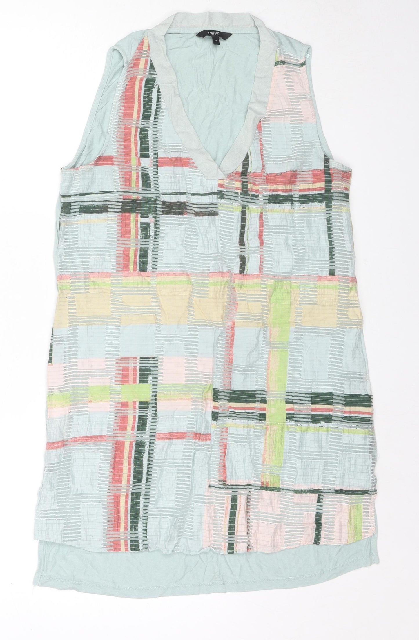 Womens UK Size 10 NEXT Multicoloured Tunic Blouse