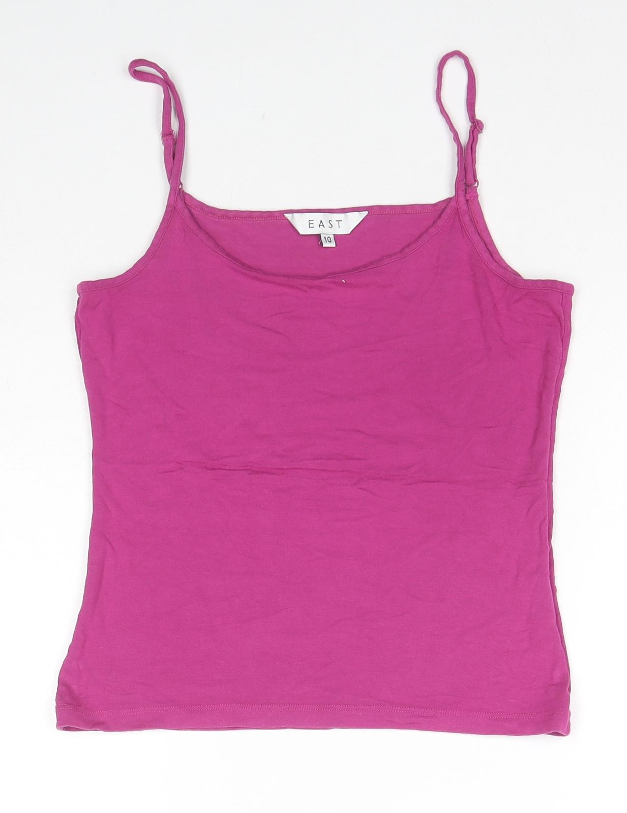 Womens UK Size 10 EAST Pink Camisole Tank