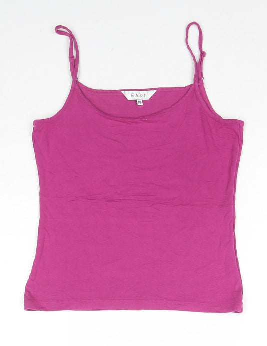EAST Womens Pink Viscose Camisole Tank Size 10 Round Neck