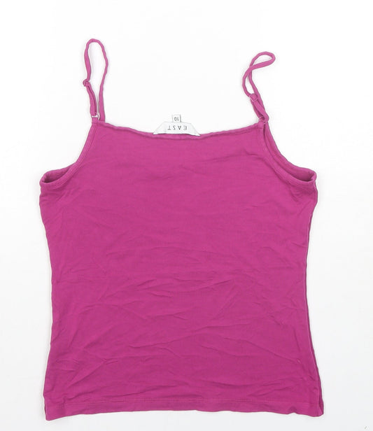 EAST Womens Pink Viscose Camisole Tank Size 10 Round Neck