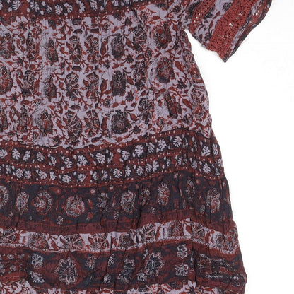 Womens UK Size S Ecote Red Tunic T-Shirt