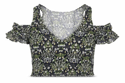 Womens UK Size XS Pins & Needles Multicoloured Cropped T-Shirt