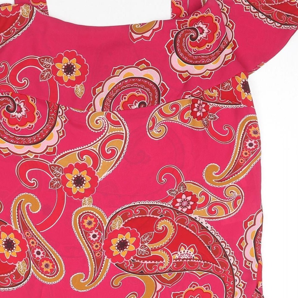 Womens UK Size 14 Dorothy Perkins Pink Basic Blouse