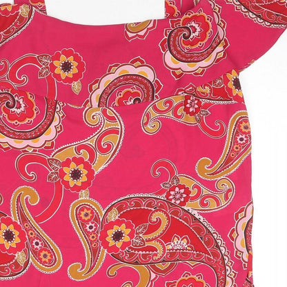 Womens UK Size 14 Dorothy Perkins Pink Basic Blouse