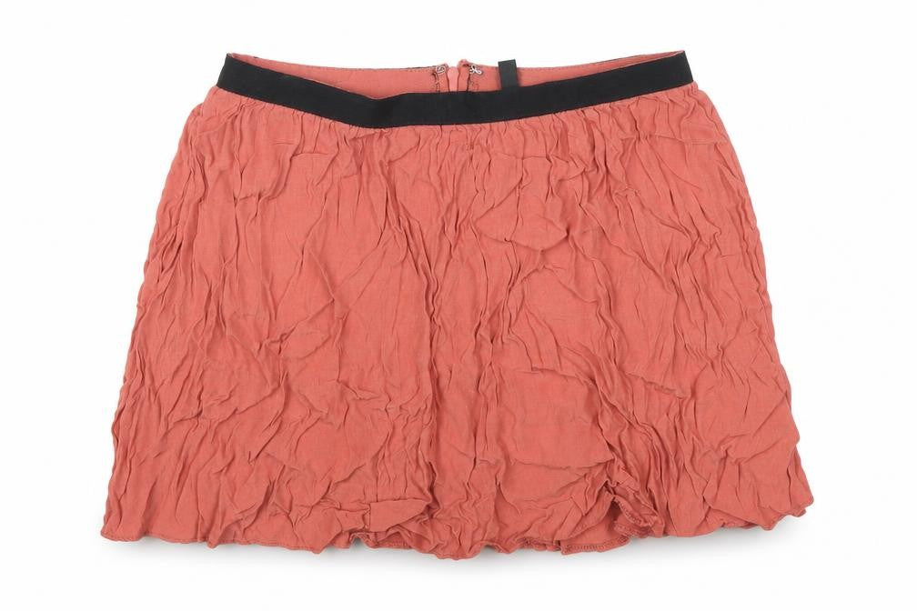 Womens UK Size 10 Topshop Pleated Rayon Skirt