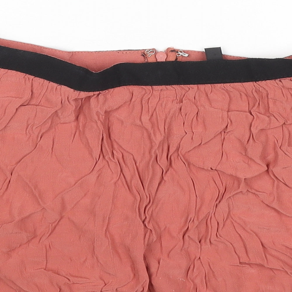Womens UK Size 10 Topshop Pleated Rayon Skirt