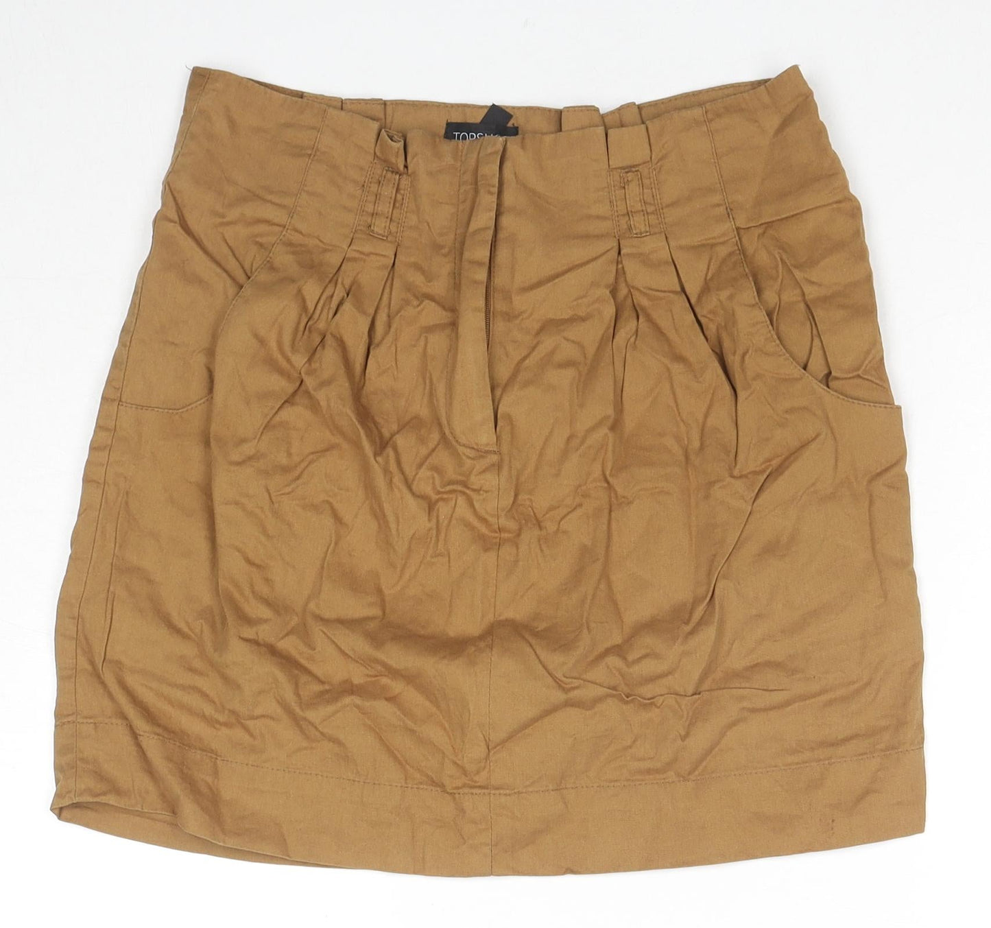 Womens UK Size 12 Topshop A-Line Canvas Skirt