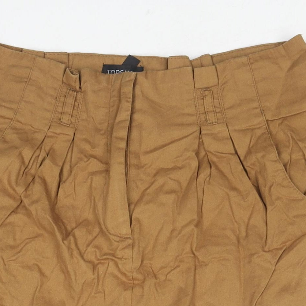 Womens UK Size 12 Topshop A-Line Canvas Skirt