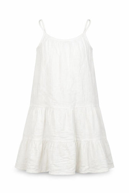 Marks and Spencer Girls White Cotton Trapeze & Swing Size 9-10 Years Round Neck Pullover
