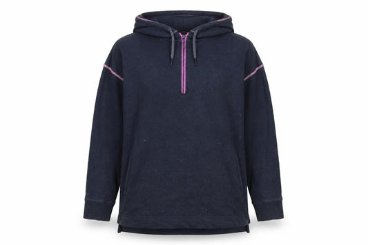 Bamboo Womens Blue Vinyl Pullover Hoodie Size 12 Zip