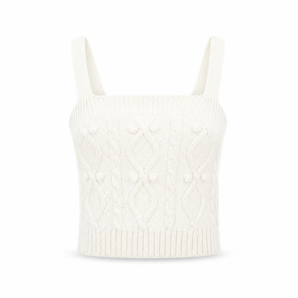Womens UK Size XS River Island Ivory Basic Tank