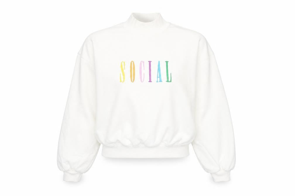 Womens UK Size XS H&M White Pullover Sweatshirt